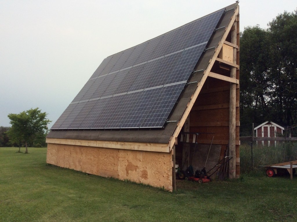 Location = 240073 Twp Rd 672 (northeast of Baptiste Lake) 28 panels 6.2 kW. In use since 2016